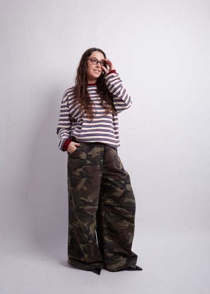 Red and Blue Striped T-shirt
