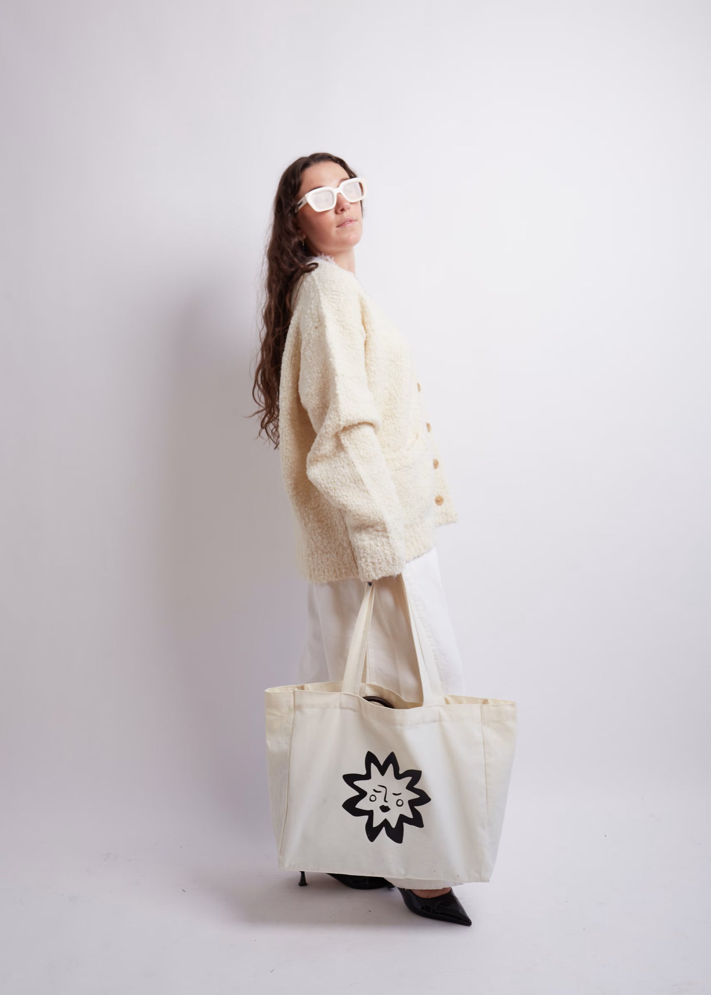 Ivory Bouclé Cardigan