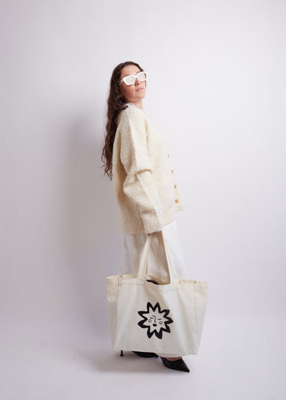 Ivory Bouclé Cardigan