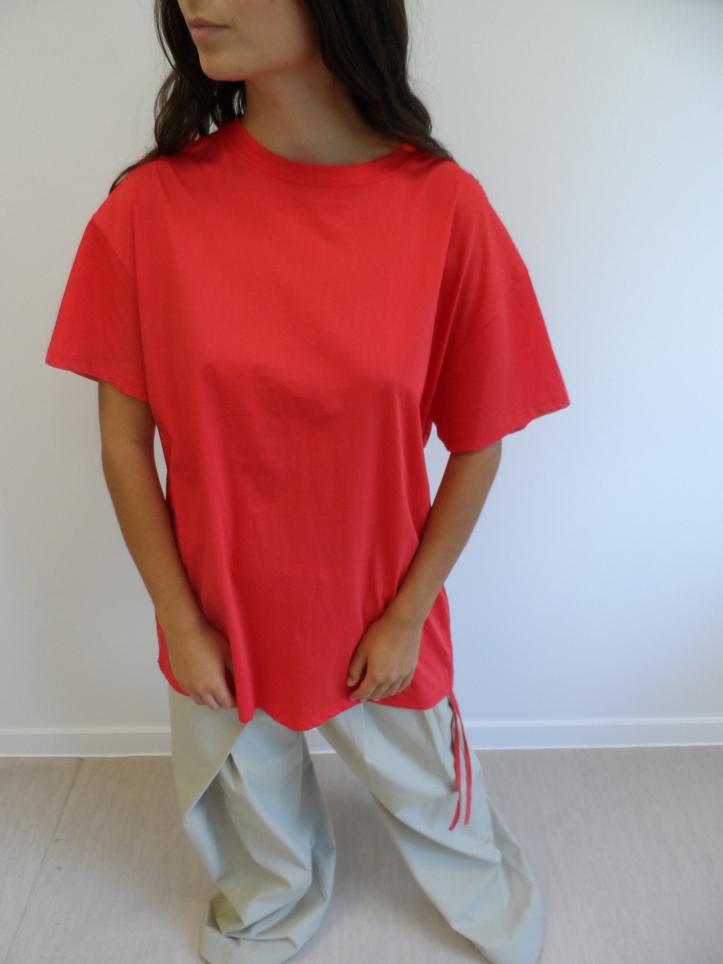 Red Shirt With Drawstring