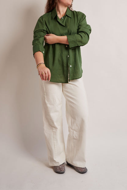 Green Flowy Shirt