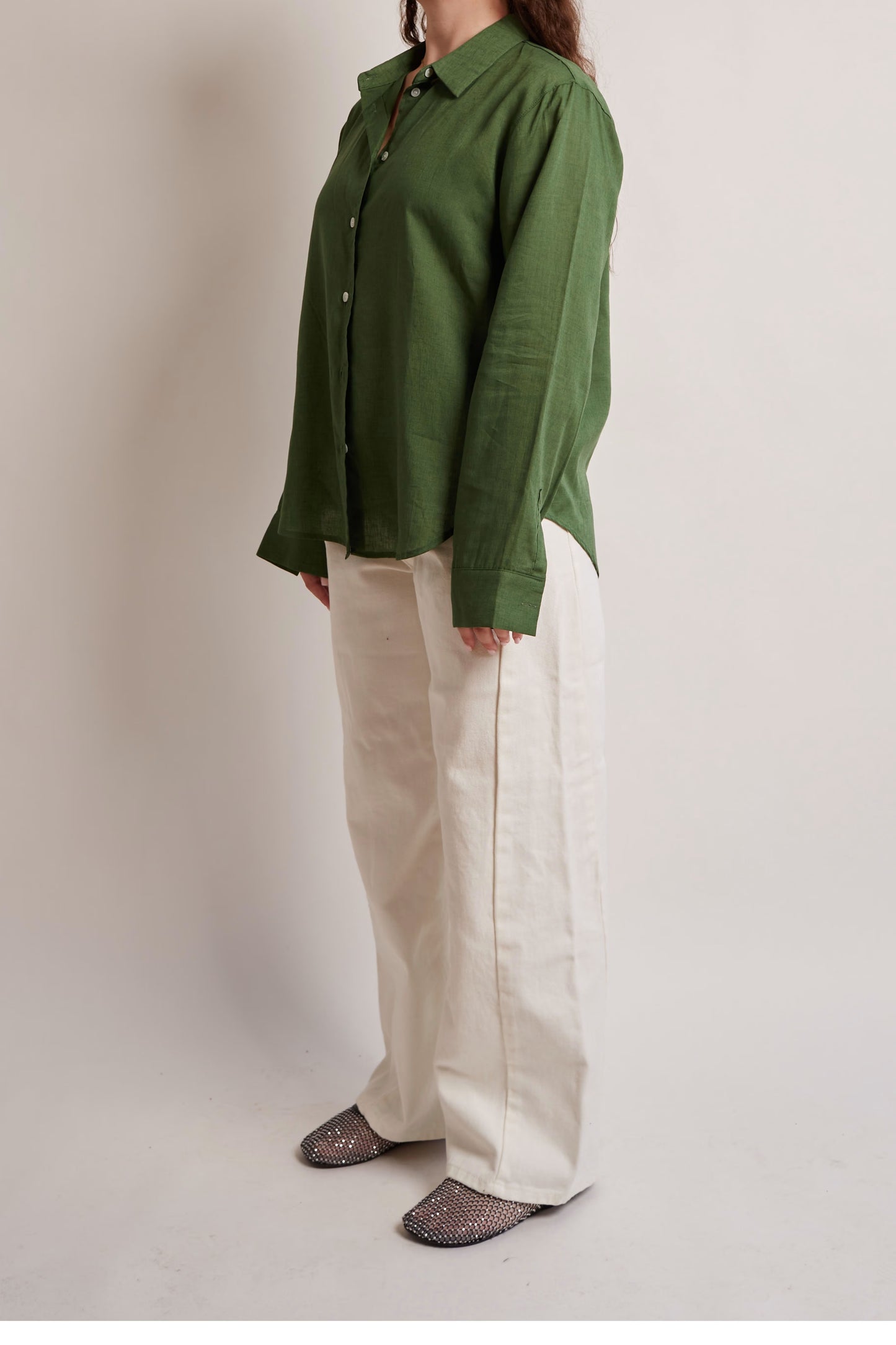 Green Flowy Shirt