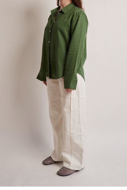 Green Flowy Shirt