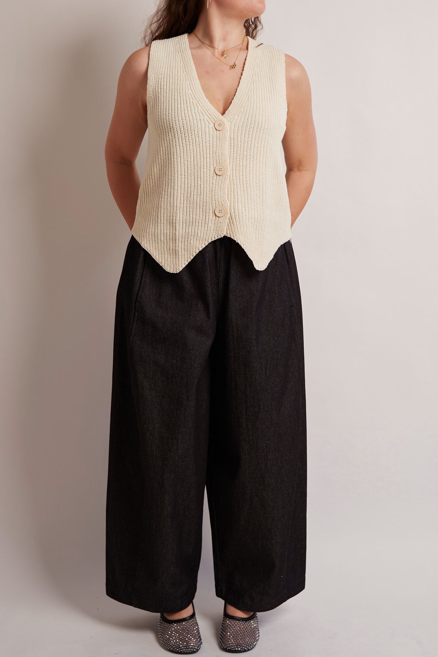 Beige Knitted Top